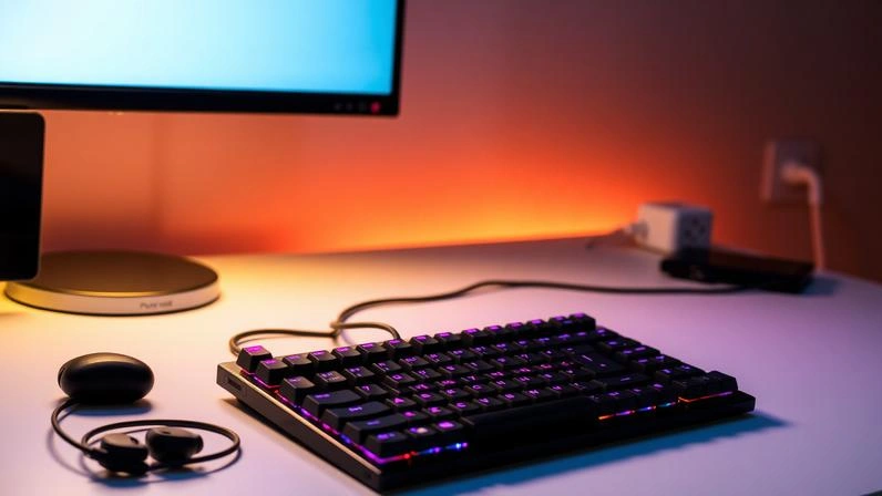 Affordable tech accessories arranged on a clean modern desk