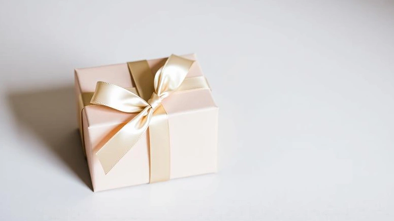 Elegant gift box representing affordable luxury presents